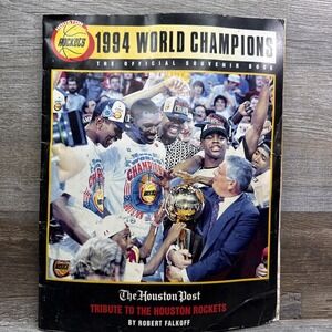Houston Rockets 1994 World Champions Official Souvenir Book Rare Houston Post